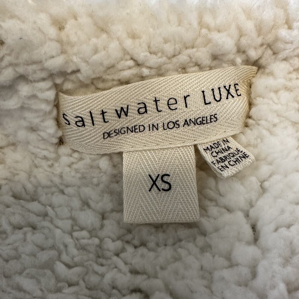 Saltwater Luxe LA Cotton Sherpa Jean Jacket XS - Picture 12 of 13